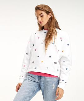 TJW ALLOVER EMBROIDERED CREW CLASSIC WHITE