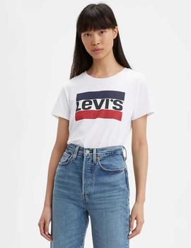 CAMISETA LEVI’S® THE PERFECT TEE SPORTSWEAR LOGO BLANCA