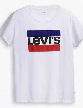 CAMISETA LEVI’S® THE PERFECT TEE SPORTSWEAR LOGO BLANCA