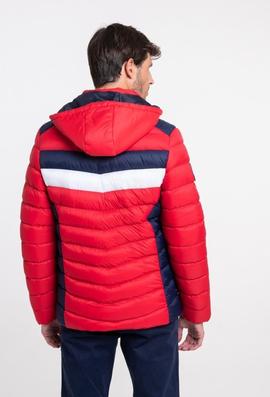 CHAQUETA ACOLCHADA H FRANJAS ROJO