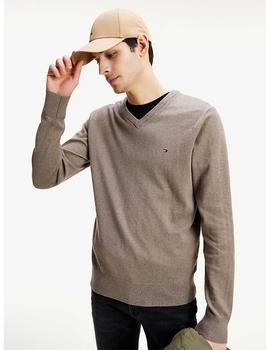 JERSEY CUELLO PICO PIMA COTTON CASHMERE CAMEL