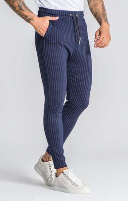 PANTALONES HERITAGE AZUL MARINO DE RAYAS