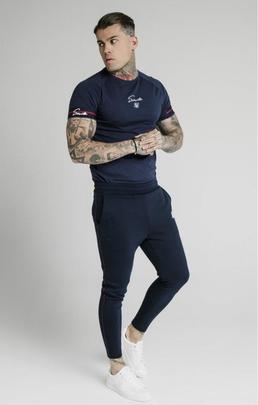 RAGLAN TECH TEE EXPOSED TAPE NAVY