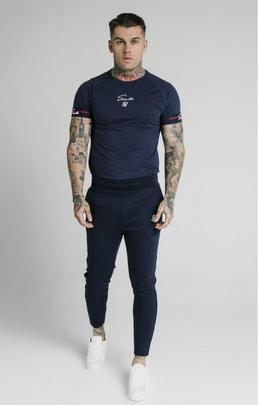 RAGLAN TECH TEE EXPOSED TAPE NAVY