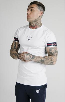 RAGLAN TECH TEE EXPOSED TAPE WHITE