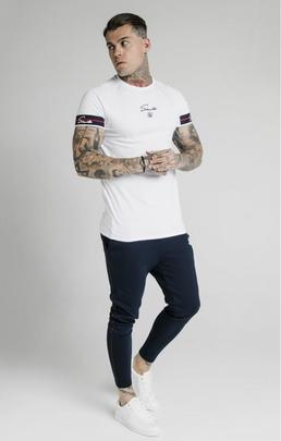 RAGLAN TECH TEE EXPOSED TAPE WHITE