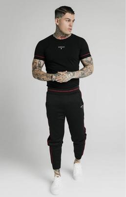 IMPERIAL RAGLAN GYM TEE BLACK - RED