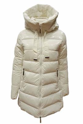 CHAQUETA DE PLUMAS ALBERT CON CAPUCHA BLANCA