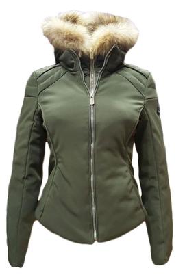 CHAQUETA DE MUJER ACOLCHADA SOFTSHELL VERDE KAKI