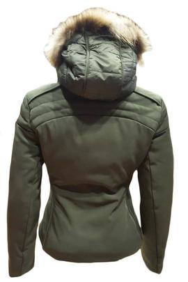 CHAQUETA DE MUJER ACOLCHADA SOFTSHELL VERDE KAKI