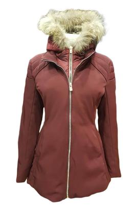 CHAQUETA DE MUJER 3/4 ACOLCHADA SOFTSHELL GRANATE