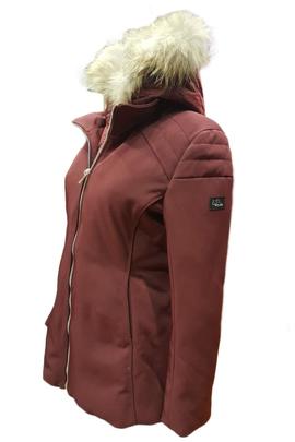 CHAQUETA DE MUJER 3/4 ACOLCHADA SOFTSHELL GRANATE