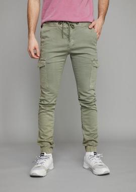 PANTALÓN BOLSO CARGO DOW PULLIN VERDE KAKI