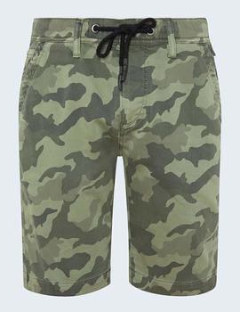 OWEN SHORT CAMO 682 FOREST GREEN GYMDIGO DENIM