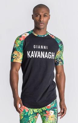 CAMISETA MANGA RAGLAN RAINFOREST NEGRA