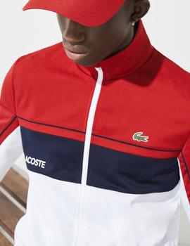 SUDADADERA LACOSTE SPORT DE PIQUE COLORBLOCK