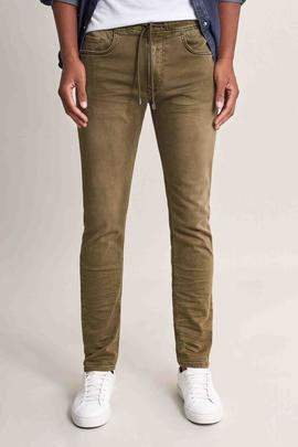 LIMA JOGGER DENIM TAPERED FIT VERDE KAKI