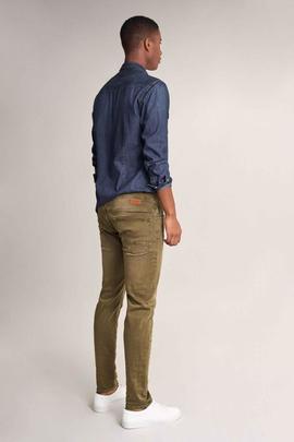 LIMA JOGGER DENIM TAPERED FIT VERDE KAKI