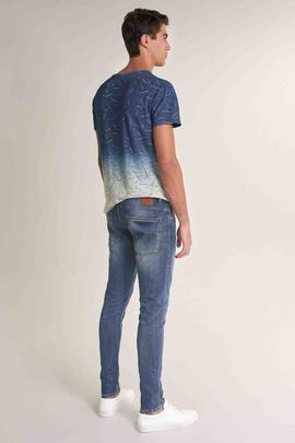 CLASH SKINNY FIT EN DENIM AZUL CON ROTOS