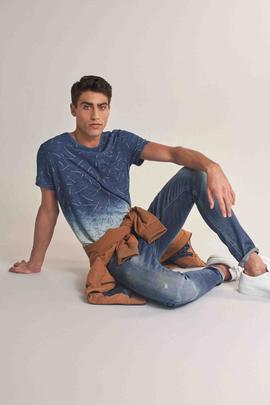 CLASH SKINNY FIT EN DENIM AZUL CON ROTOS