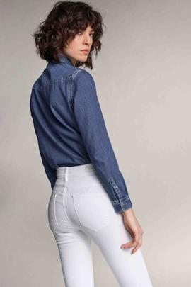 SECRET GLAMOUR CAPRI SKINNY FIT HIGH RISE EN DENIM BLANCO