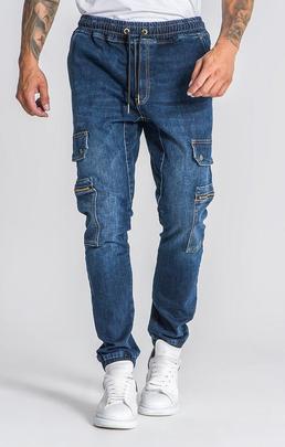 PANTALÓN CARGO REGULAR CORE AZUL OSCURO