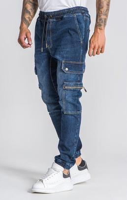 PANTALÓN CARGO REGULAR CORE AZUL OSCURO