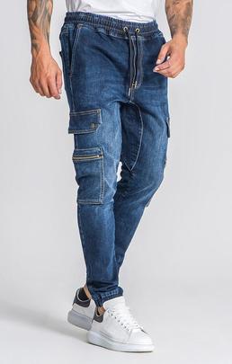 PANTALÓN CARGO REGULAR CORE AZUL OSCURO