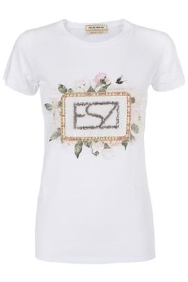 CAMISETA DE MUJER CON ESTAMPADO FLORAL