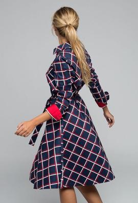 VESTIDO M CAMISERO TARTAN AZUL MARINO