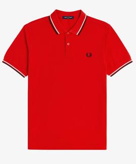 POLO TWIN TIPPED M3600 C73 RACING RED / ECRU / NAVY