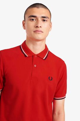 POLO TWIN TIPPED M3600 C73 RACING RED / ECRU / NAVY