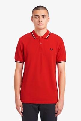 POLO TWIN TIPPED M3600 C73 RACING RED / ECRU / NAVY