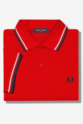 POLO TWIN TIPPED M3600 C73 RACING RED / ECRU / NAVY