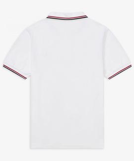 POLO TWIN TIPPED M3600 748 WHITE / BRIGHT RED / NAVY