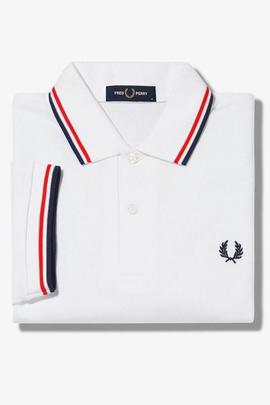 POLO TWIN TIPPED M3600 748 WHITE / BRIGHT RED / NAVY