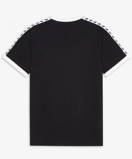 CAMISETA TAPED RINGER NEGRA