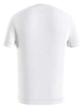 GLOBAL STRIPE CHEST TEE WHITE