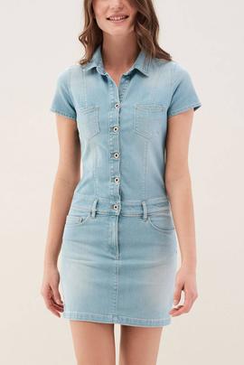 VESTIDO WONDER PUSH UP EN DENIM CLARO