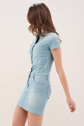 VESTIDO WONDER PUSH UP EN DENIM CLARO