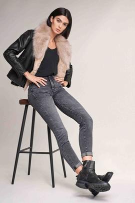 SECRET GLAMOUR SKINNY FIT HIGH RISE EN DENIM GRIS