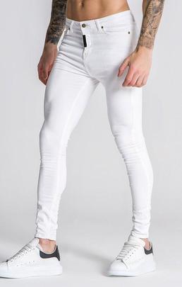 PANTALÓN VAQUERO ELÁSTICO CORE BLANCO