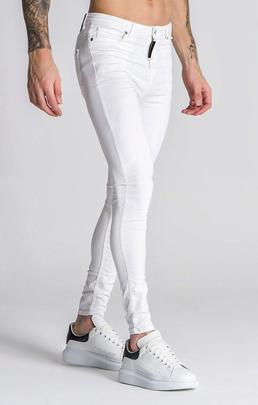 PANTALÓN VAQUERO ELÁSTICO CORE BLANCO