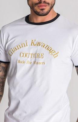 CAMISETA GIANNI KAVANAGH COUTURE CORE BLANCA