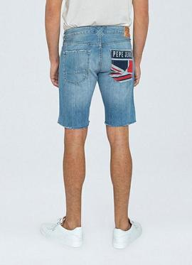 BERMUDA VAQUERA STANLEY SHORT BRIT TAPER FIT 000 DENIM