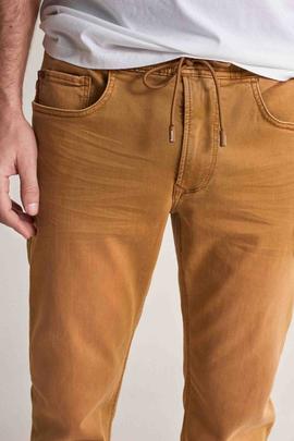 LIMA JOGGER DENIM TAPERED FIT OCRE