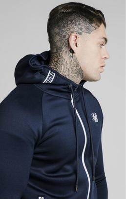 ELEMENT ZIP THROUGH HOODIE NAVY - WHITE