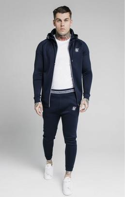 ELEMENT ZIP THROUGH HOODIE NAVY - WHITE