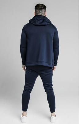 ELEMENT ZIP THROUGH HOODIE NAVY - WHITE