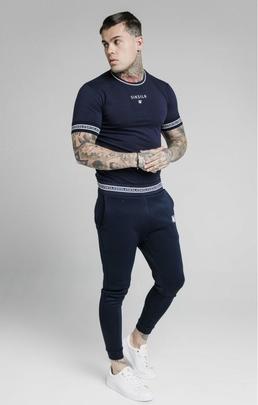 ELEMENT STRAIGHT HEM GYM TEE NAVY - WHITE